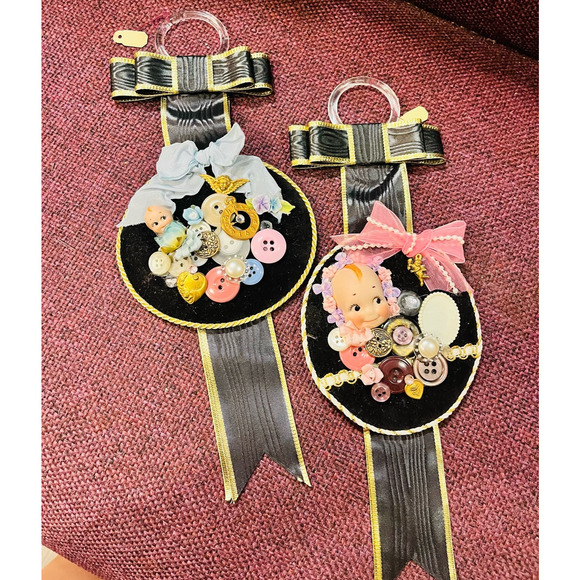 Vintage Kewpie Handmade Decor set of 2 - Picture 1 of 6